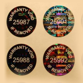 Security/Tamper Evident Labels